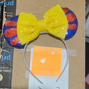 Disney Sparkling Minnie Mouse Ears with Yellow Bow